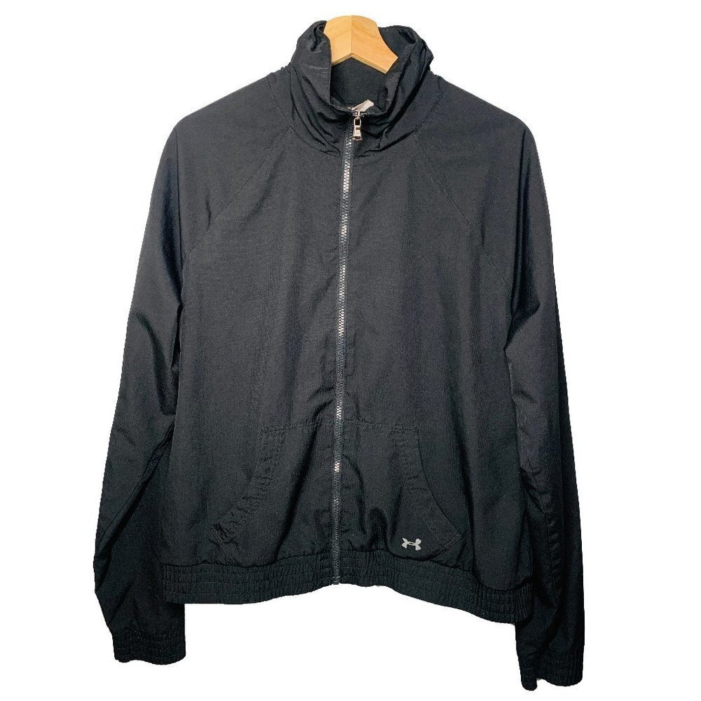Under Armour Women's Black Windbreaker Full Zip XL